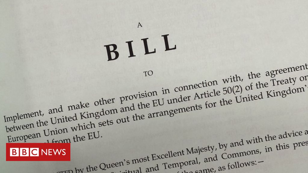 Government publishes Brexit bill – BBC News