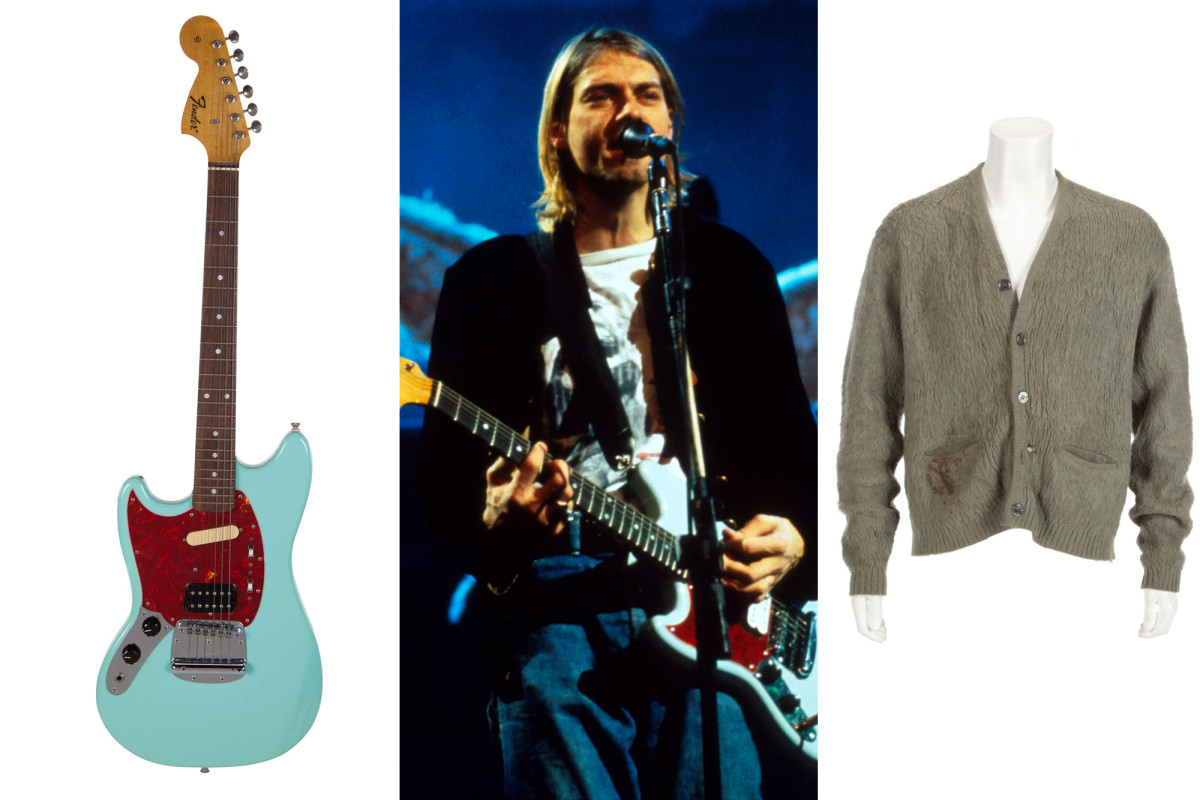 Kurt Cobain’s ‘Unplugged’ sweater, guitar, head to auction