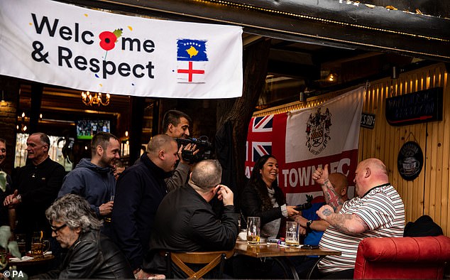 ‘Welcome and Respect’ banners greet England team in Kosovo ahead of Euro 2020 qualifier