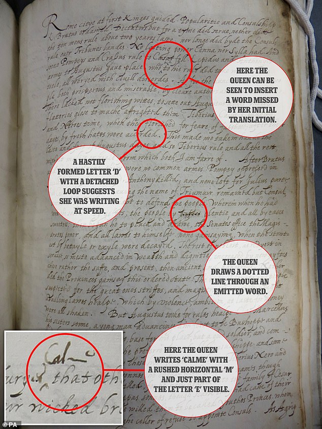 Queen Elizabeth I translated Roman historian Tacitus’s work from Latin to English in her spare time