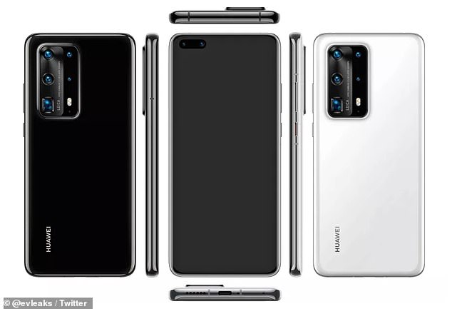 Leaked images of an Huawei’s P40 smart phone reveal device has SEVEN cameras