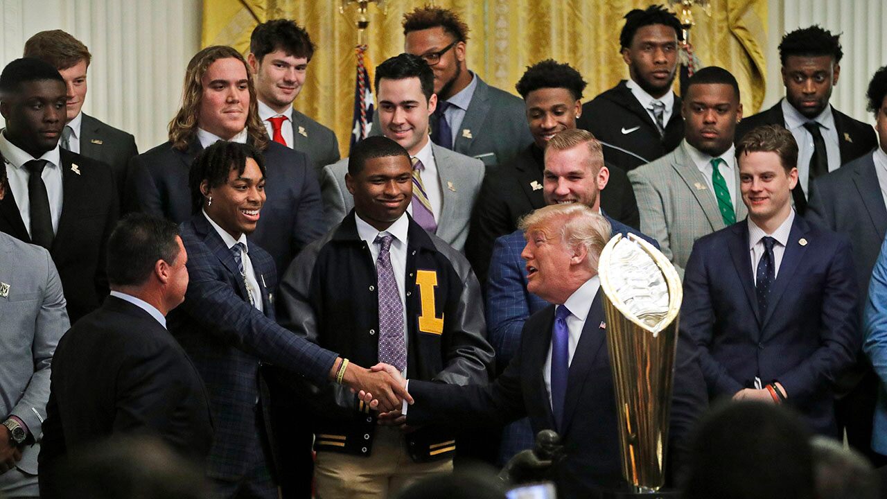 LSU ‘Get the Gat’ video from Trump’s White House tribute goes viral — and features mystery woman