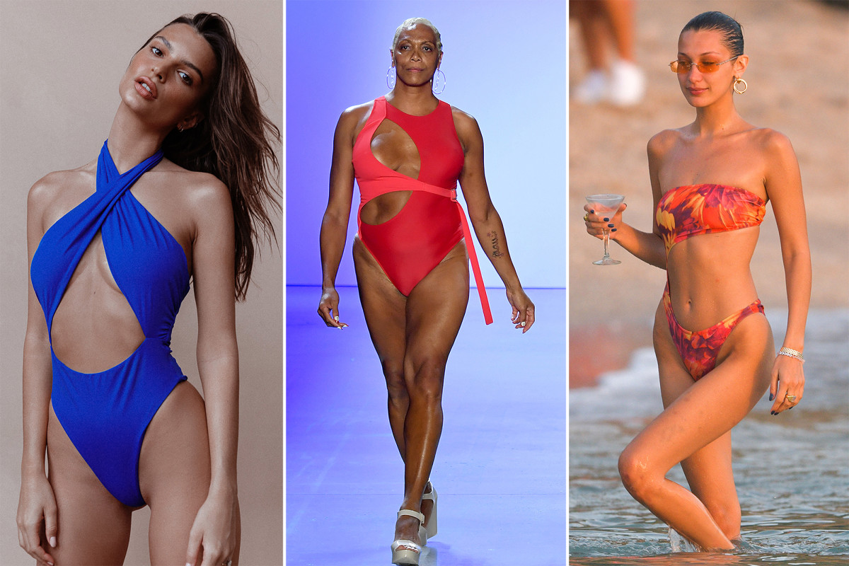 Cutout swimsuits trends for 2020 thanks to Bella Hadid, Emily Ratajkowski