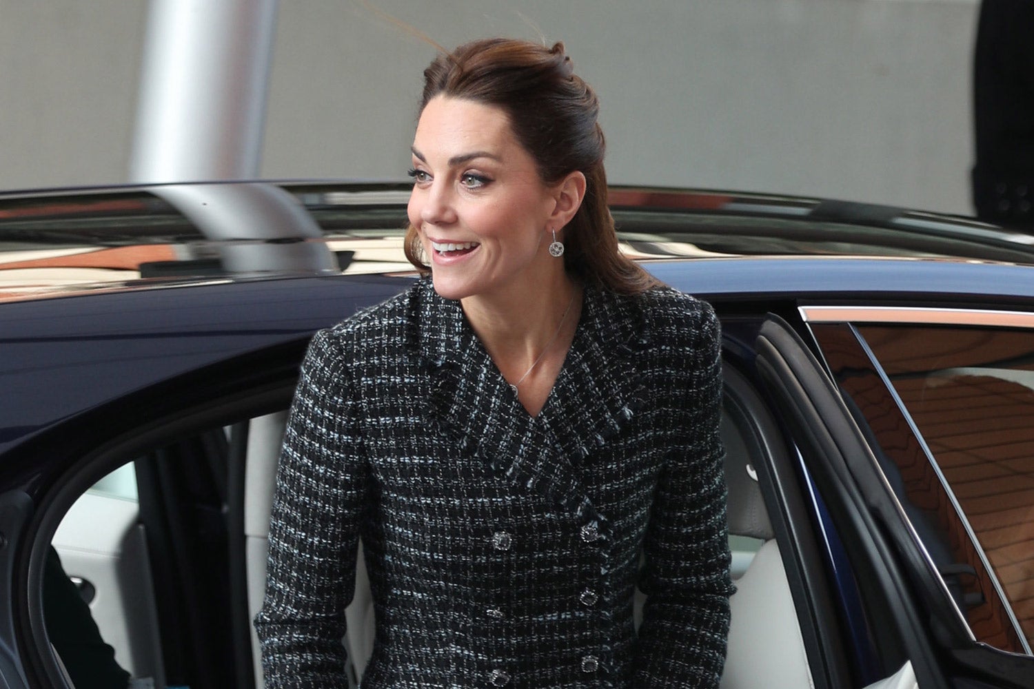 The Duchess of Cambridge recycles Dolce &amp; Gabbana skirt suit for visit to Children’s Hospital