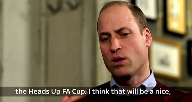 Prince William reveals he wants FA Cup final renamed ‘Heads Up FA Cup’