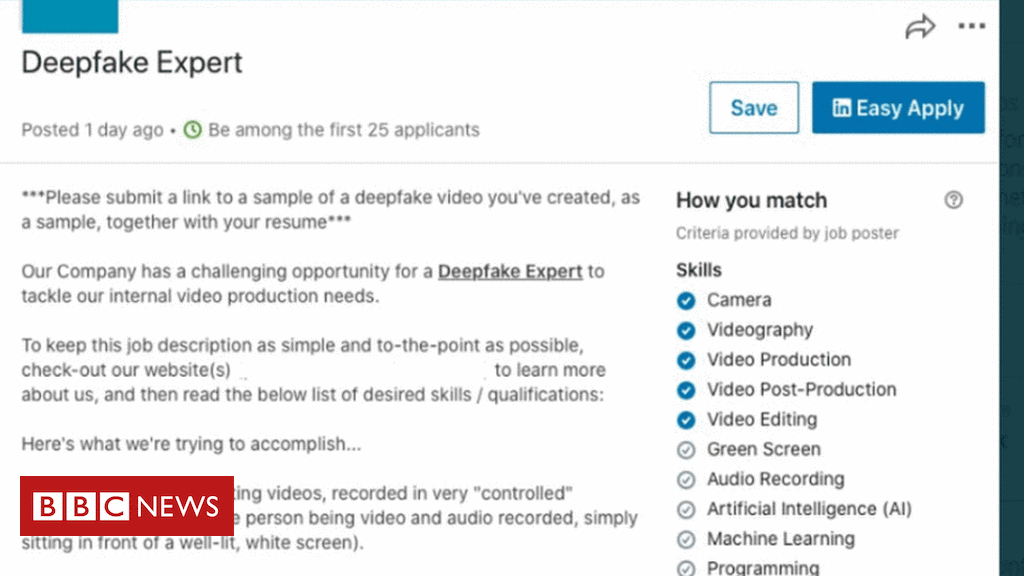 Could deepfakes be used to train office workers?