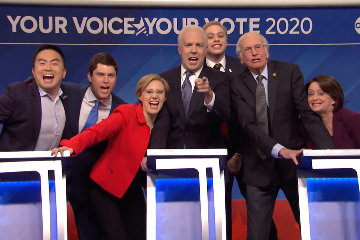 SNL skewers Democratic debate, Iowa caucus