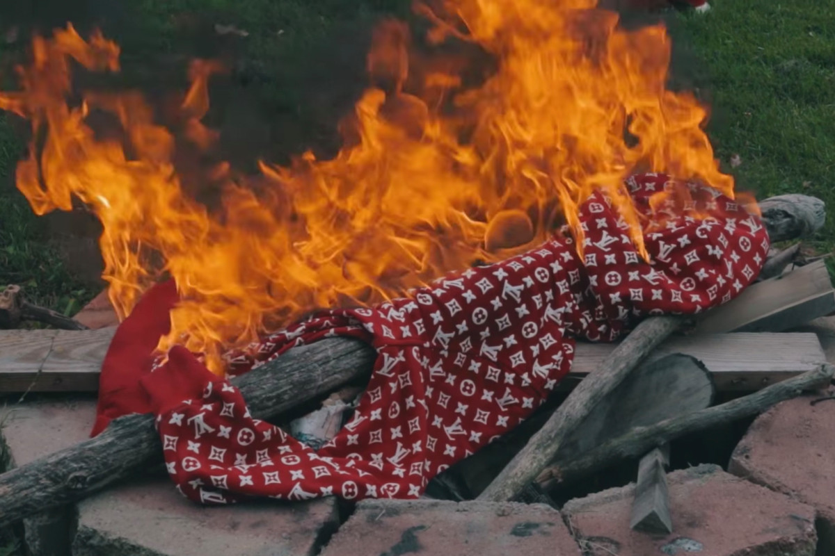 Why are people burning Supreme gear for online attention?