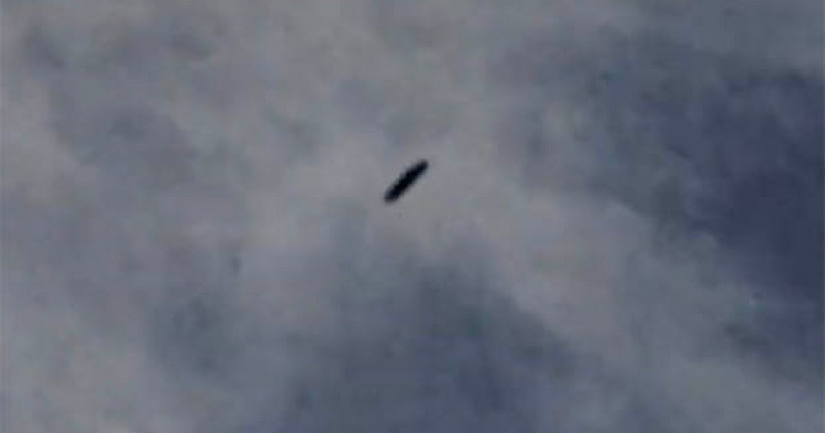 Bizarre moment black object stops mid-air above California before zooming off