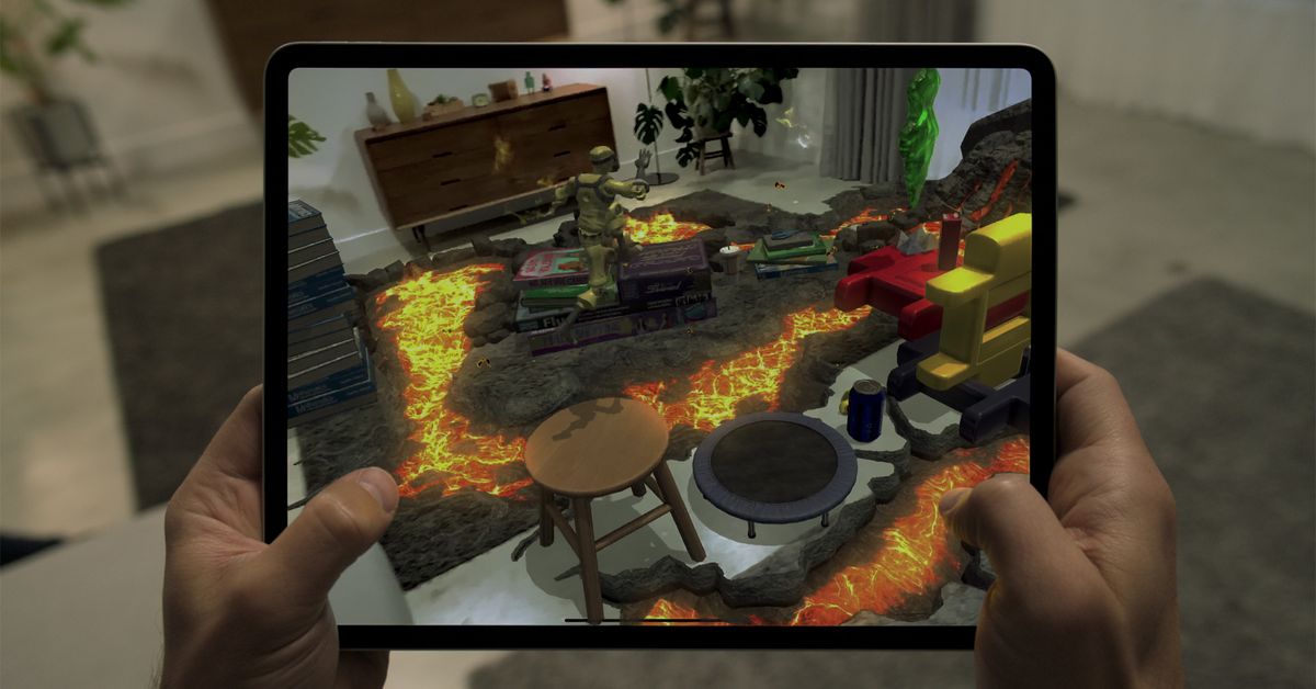 The new iPad Pro’s LIDAR scanner can turn a living room into an AR game of Hot Lava