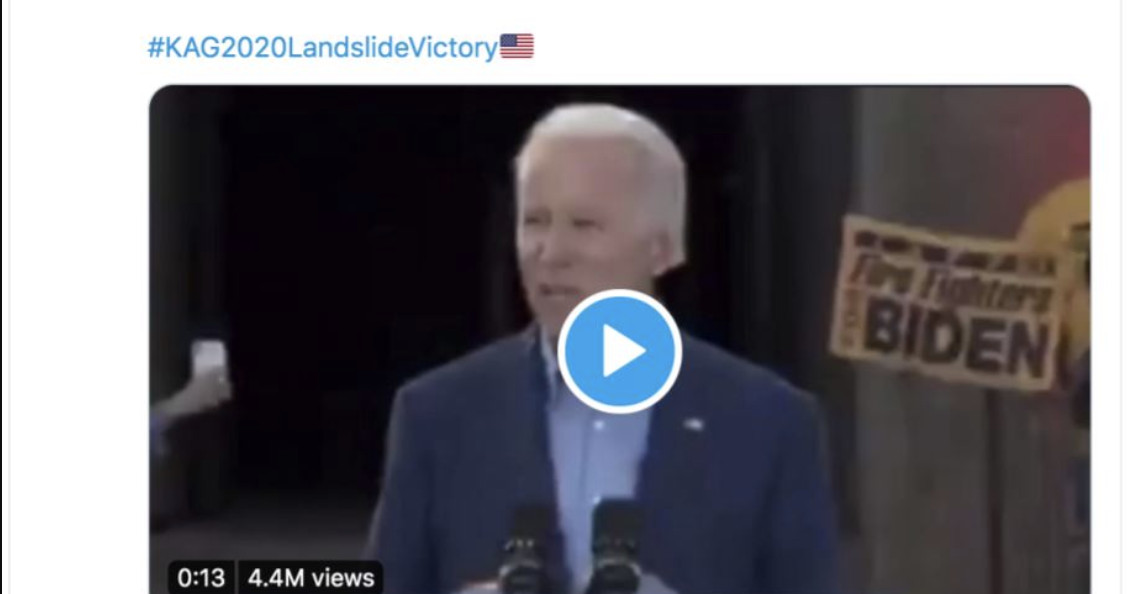 Twitter puts ‘manipulated’ tag on faked Biden video retweeted by Trump