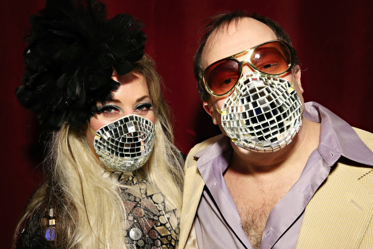 Disco-ball face masks bring flashy fashion to coronavirus pandemic