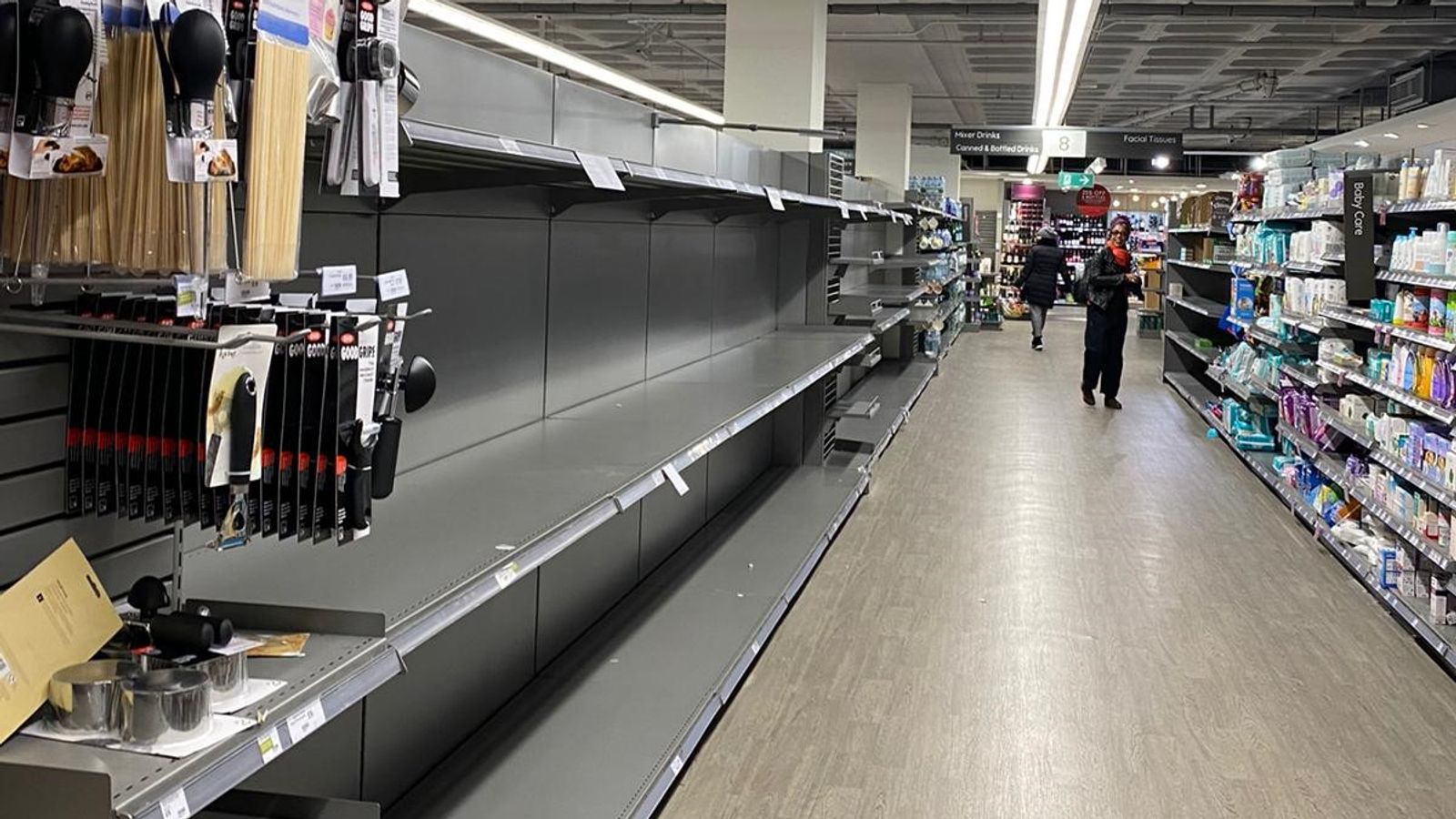 Coronavirus: Supermarkets tell public to be considerate and stop panic buying | UK News