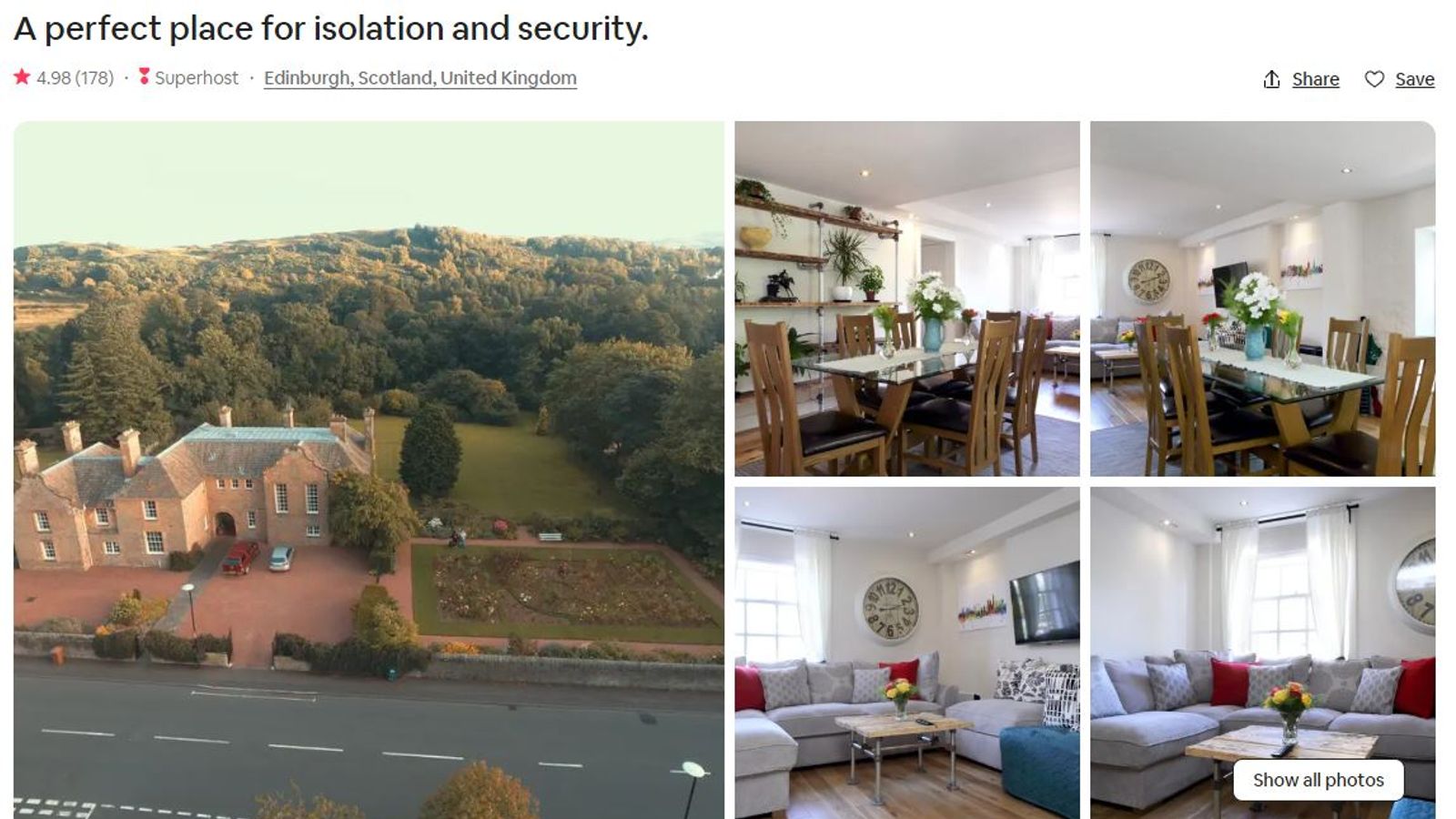 Coronavirus ‘isolation retreats’ can no longer be booked on Airbnb after backlash | UK News