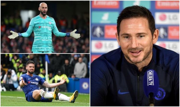 Chelsea news: Frank Lampard delight as Olivier Giroud and Willy Caballero extend contracts | Football | Sport
