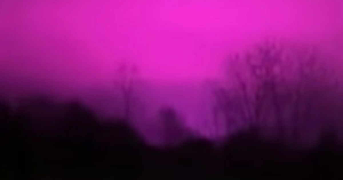 Mystery as night sky turns bright pink over ‘one particular area’