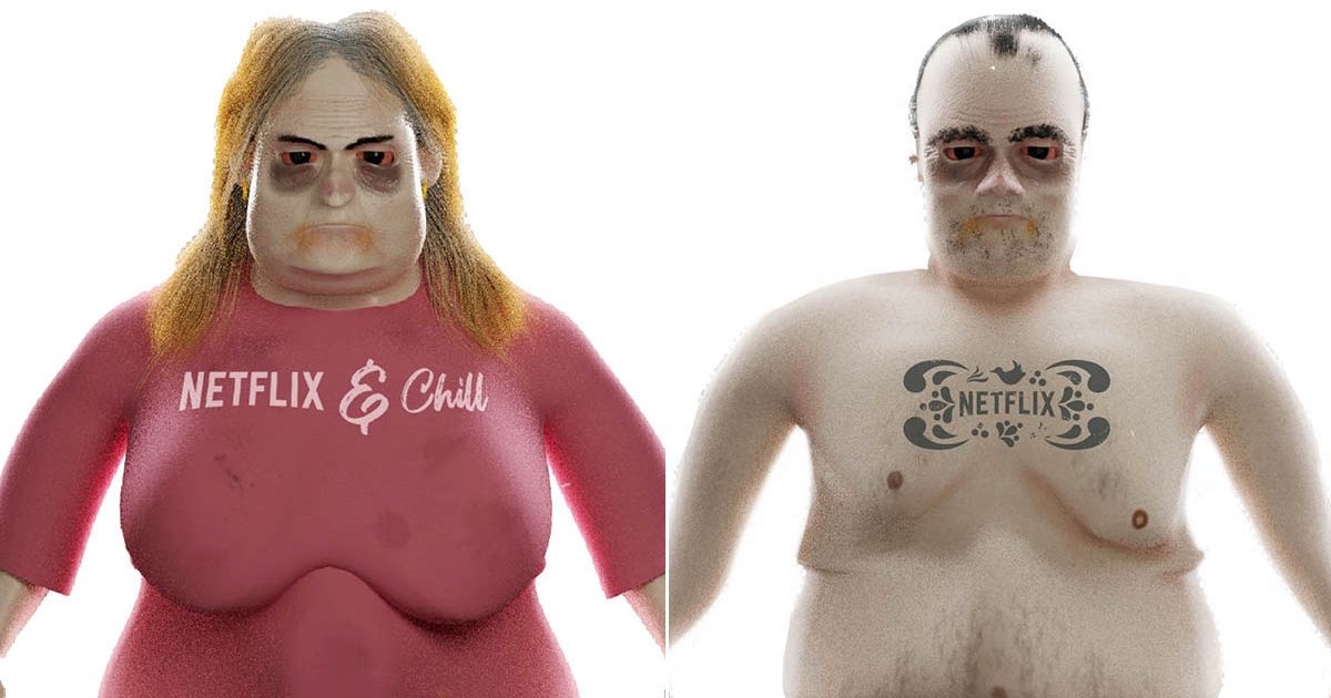 ‘Netflix addict’ models show what binge-watching Brits could look like in 20 years