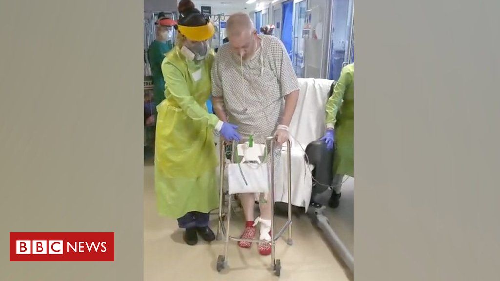 Coronavirus: Royal Papworth Hospital patient walks after 54 days
