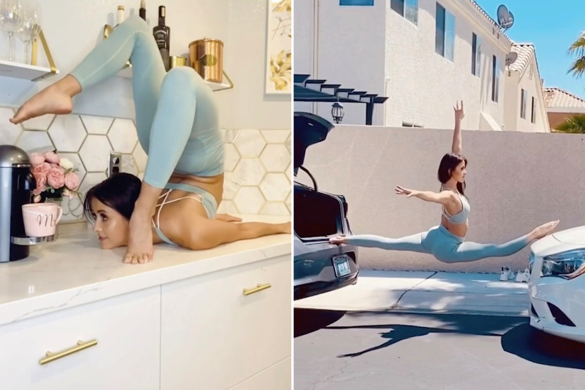 Circus performer practices wild tricks at home during quarantine