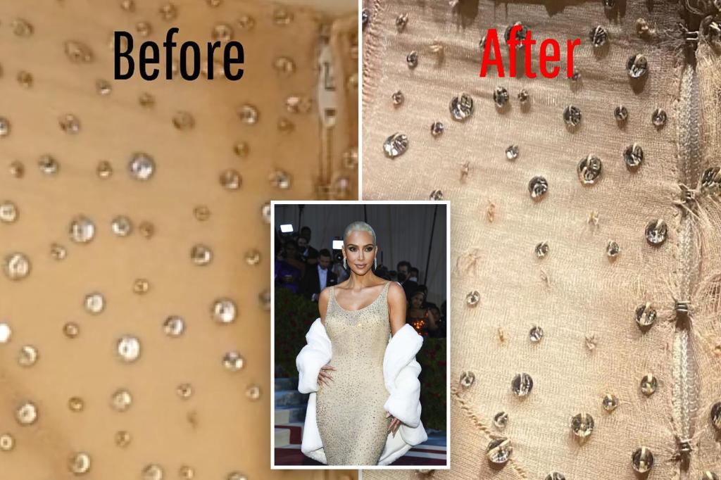 Kim Kardashian may have damaged Marilyn Monroe Met Gala dress: claim