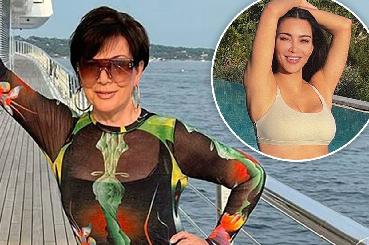 Kris Jenner stuns in sheer Skims dress on a yacht
