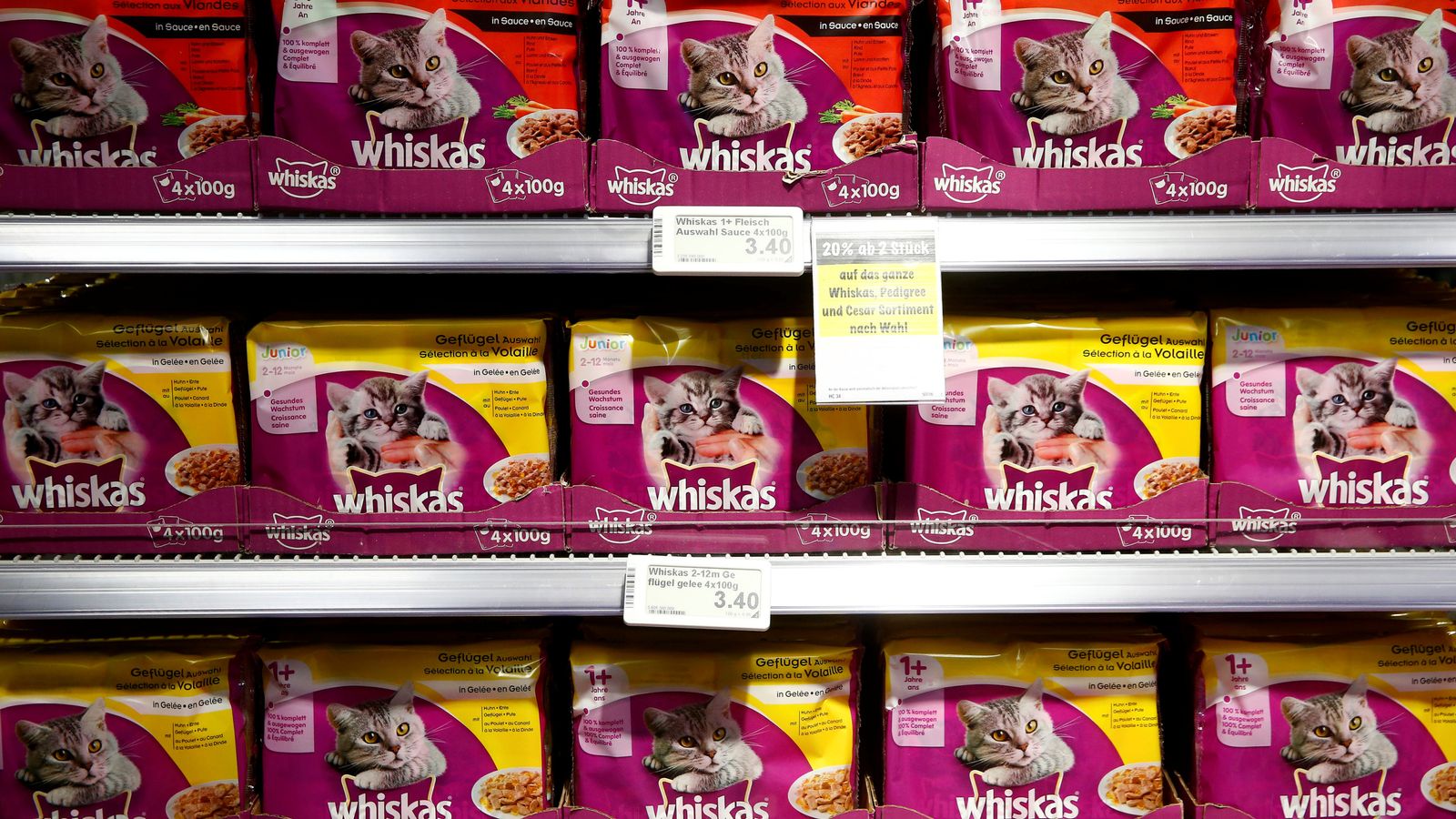 Whiskas and Pedigree pet food manufacturer suspends supply to Tesco in fresh price row | UK News