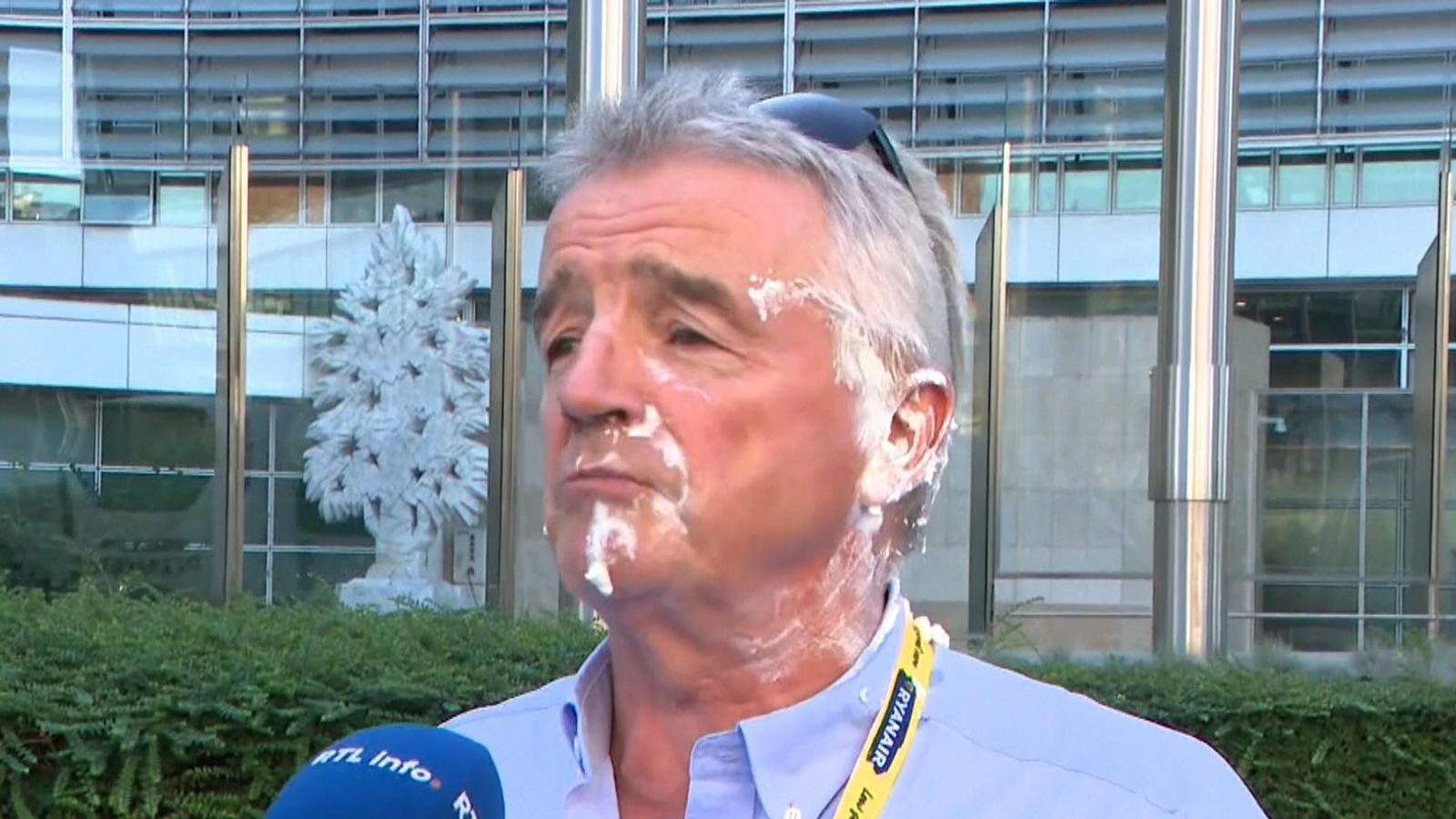 Ryanair boss Michael O’Leary pied in the face by protesters | Business News