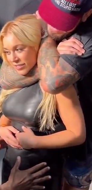 Dillon Danis CHOKES OUT OnlyFans star Elle Brooke by request… as she says the maneuver from Logan Paul’s opponent felt ‘better than drugs’