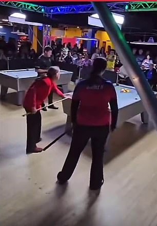 Female pool player refuses to play in women’s tournament final because her opponent is trans – as she walks away from the table to huge applause in Wales, despite forfeiting