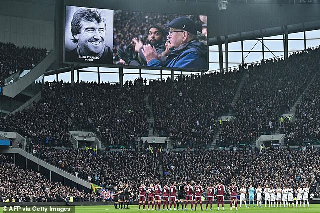 Terry Venables dies aged 80: Tottenham pay tribute to their former player and manager with minute’s applause ahead of their game against Aston Villa