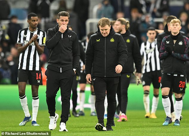 REVEALED: How Man United and Newcastle’s group stage exits could cost the Premier League a Champions League place next season… and why Brighton, Aston Villa and West Ham NEED to top their groups