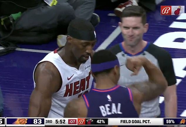 Miami’s Bam Adebayo and Phoenix’s Bradley Beal have a hilarious flex-off in the midst of a game… before the Suns pull out a 113-97 win over the Heat