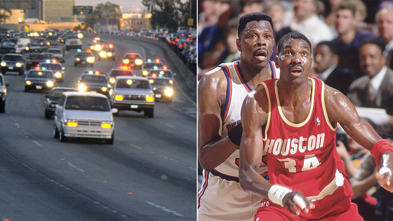 Reliving June 17, 1994, when OJ Simpson’s car chase interrupted the NBA Finals in an already wild sports day