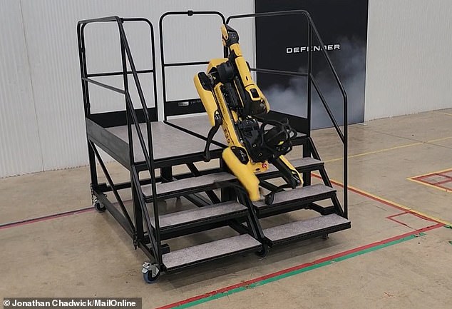 Never work with children or (robot) animals! Watch the moment Boston Dynamics’ robot dog falls down a flight of stairs and breaks at Jaguar Land Rover’s battery testing facility in Coventry