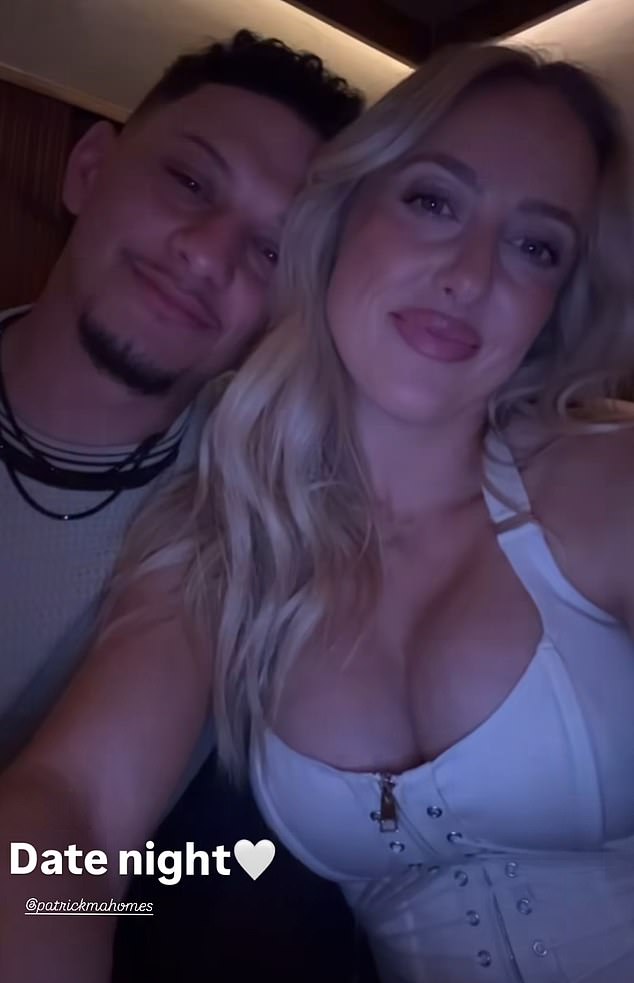 Patrick and Brittany Mahomes enjoy a date night after celebrating Travis Kelce announcing Chiefs return