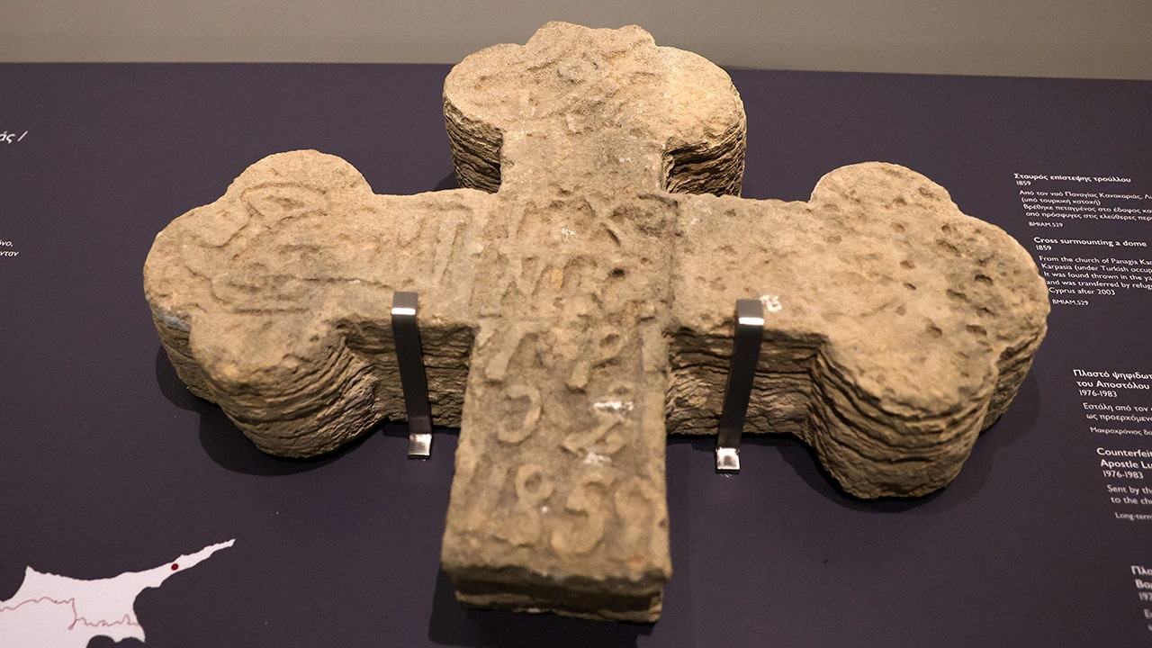 Priceless religious relics on display at museum in Cyprus after being stolen 50 years ago