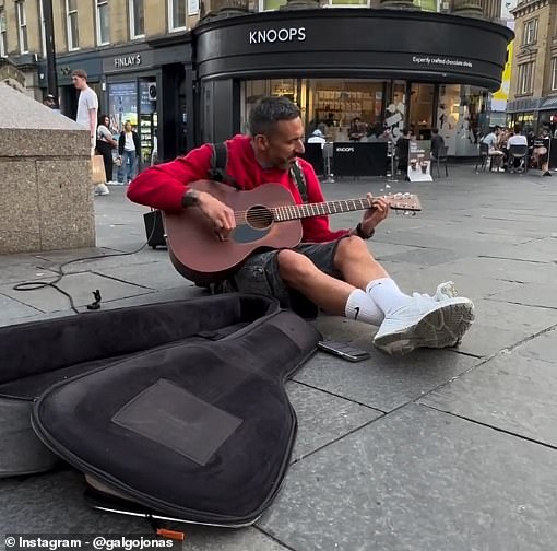Newcastle legend who survived cancer spotted BUSKING on return to the city centre