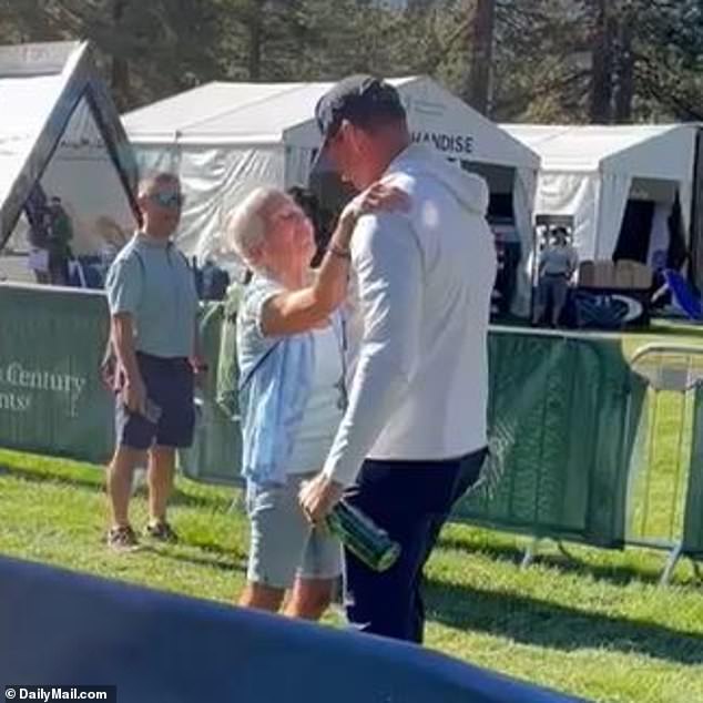 Aaron Rodgers reunited with his ‘grandma’ at Lake Tahoe golf tournament… but there’s still no sign of his mystery wife