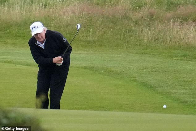 Footage of Donald Trump ‘cheating’ on the golf course goes viral