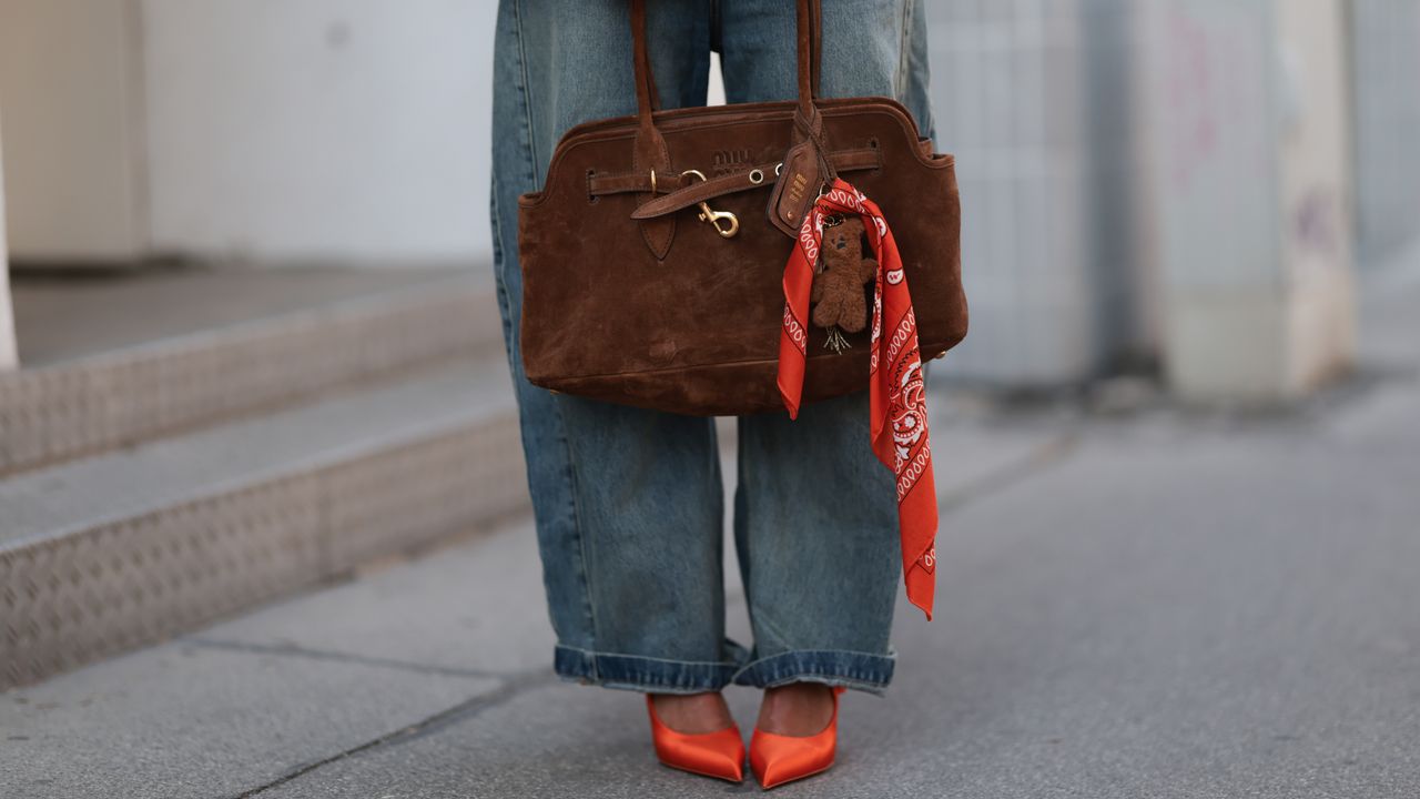 The Chocolate Brown Suede Bag Is Coming for Your Classic Black Handbag This Fall