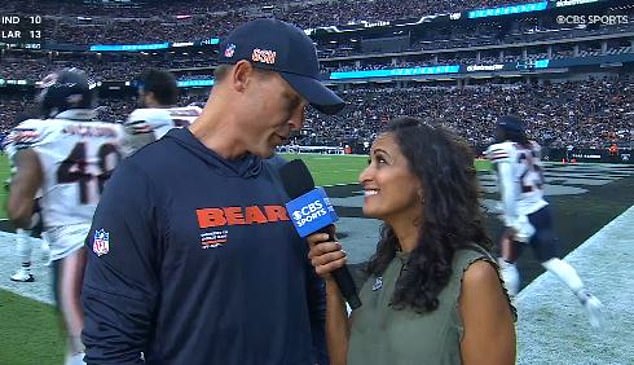 Fans slam Ben Johnson for aggressive gesture to female reporter in tense halftime interview