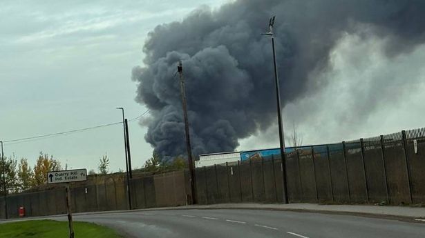 Major fire incident as blaze for miles with emergency services warning 'stay away'