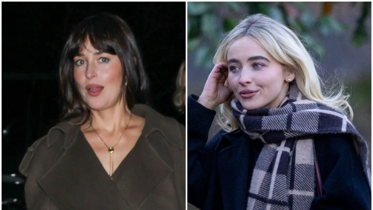 Dakota Johnson and Sabrina Carpenter Prove Winter’s Best Coat Needs a Burgundy Bag