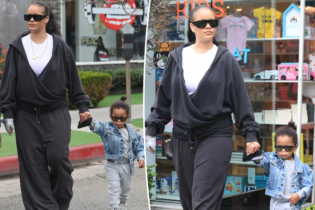 Rihanna and adorable son Riot don matching shades in LA
