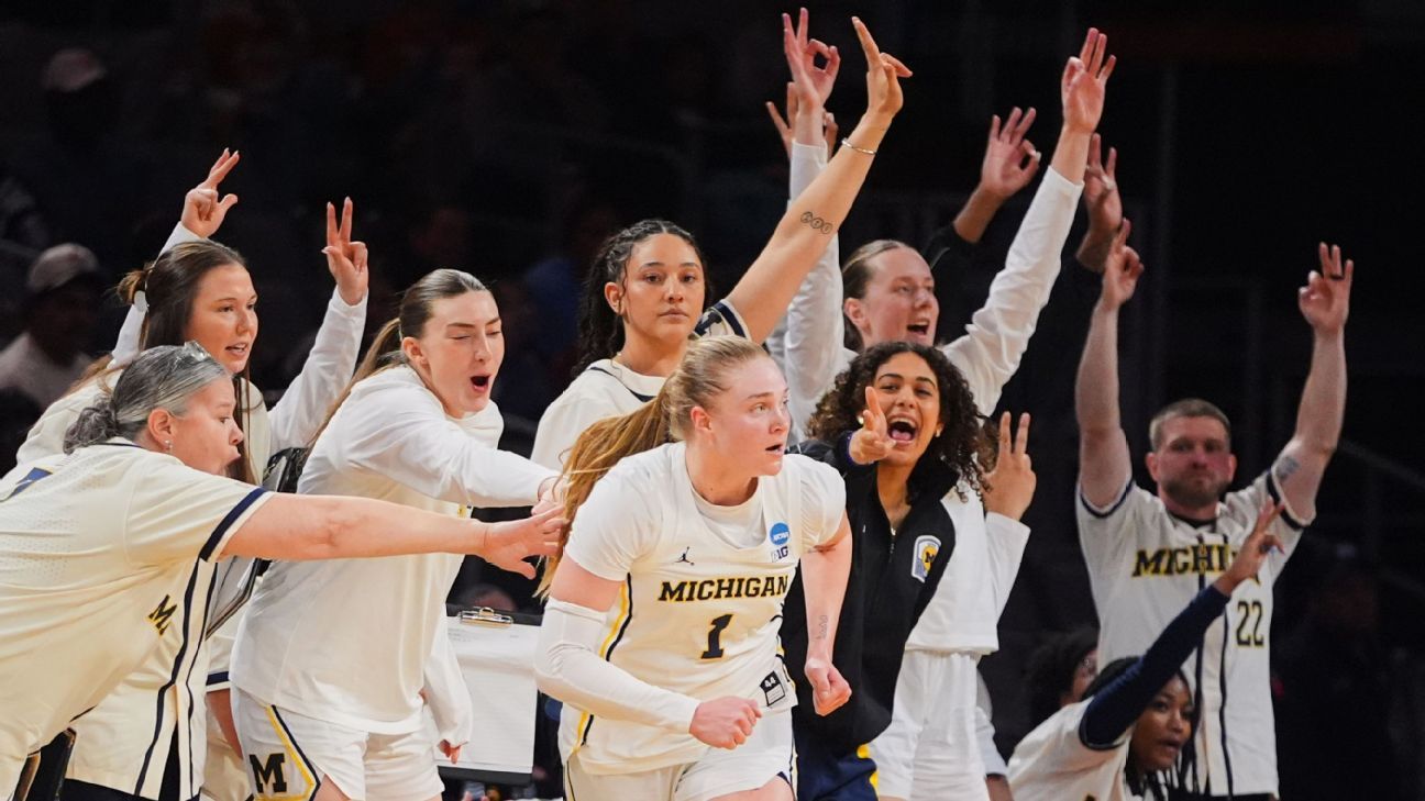 Olivia Olson’s 19 lead Michigan past Louisville into Elite 8