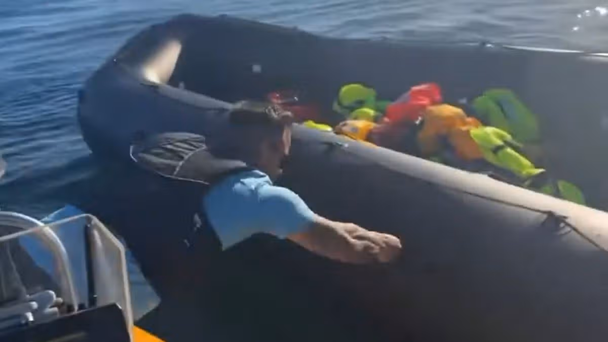Police update after far-right leader Danny Tommo ‘seen slashing inflatable dinghy in Channel’